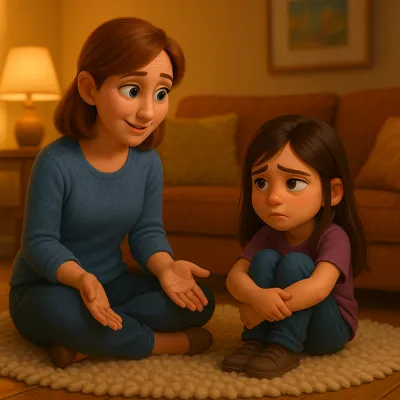 Illustration representing safe spaces for children to talk about self-harm