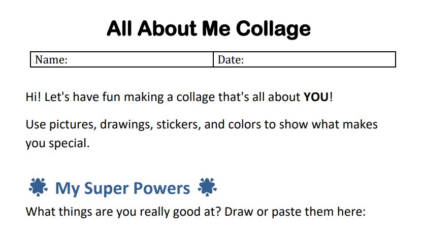 Free Printable All About Me Activity Sheet 2 All about me activity