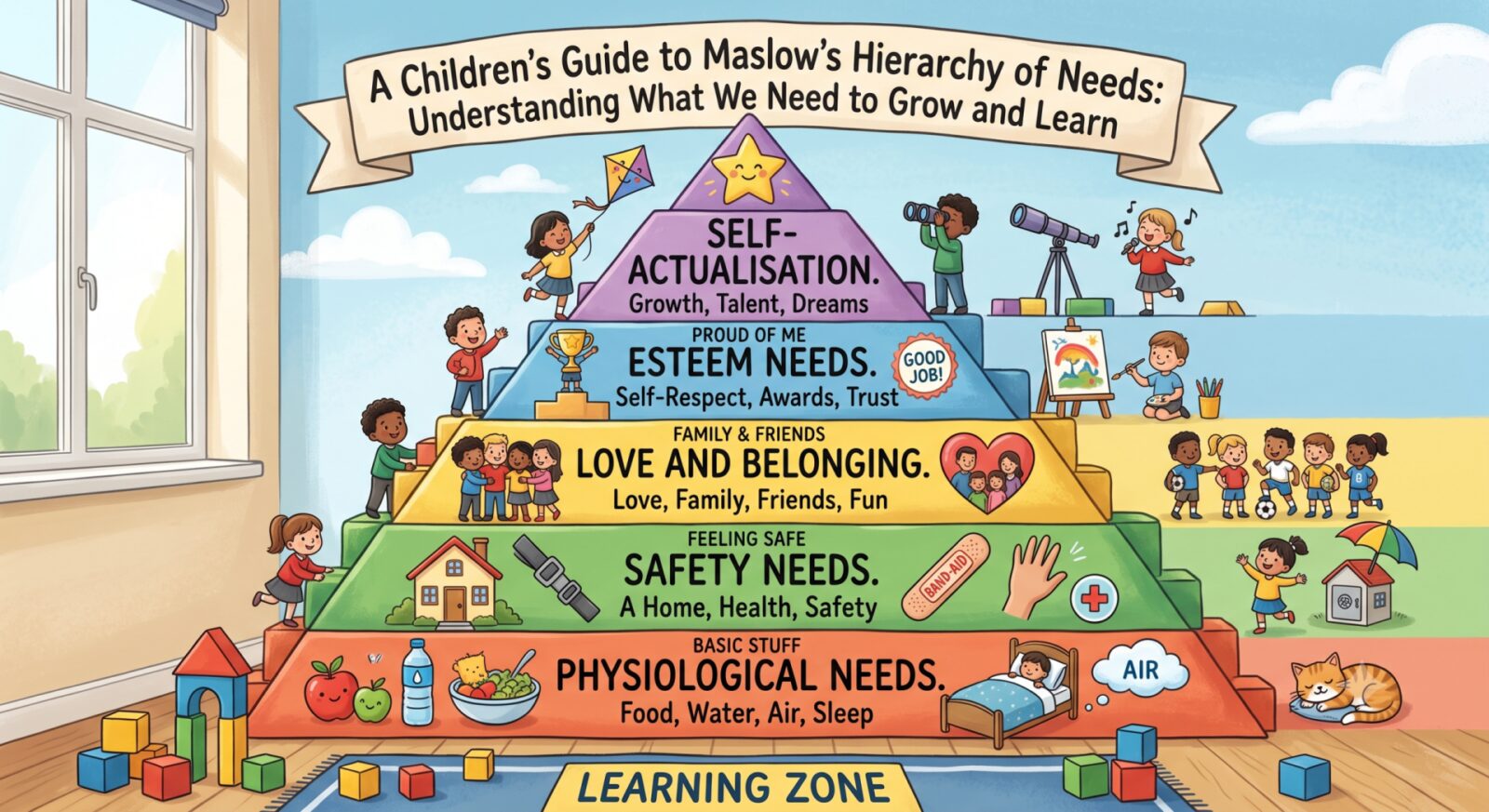 Maslow's Hierarchy of Needs for Kids: Maslow's 5 Areas of Need 1 a childrens guide to maslows hierarchy of needs scaled 1 - Maslow's Hierarchy of Needs for Kids: Maslow's 5 Areas of Need