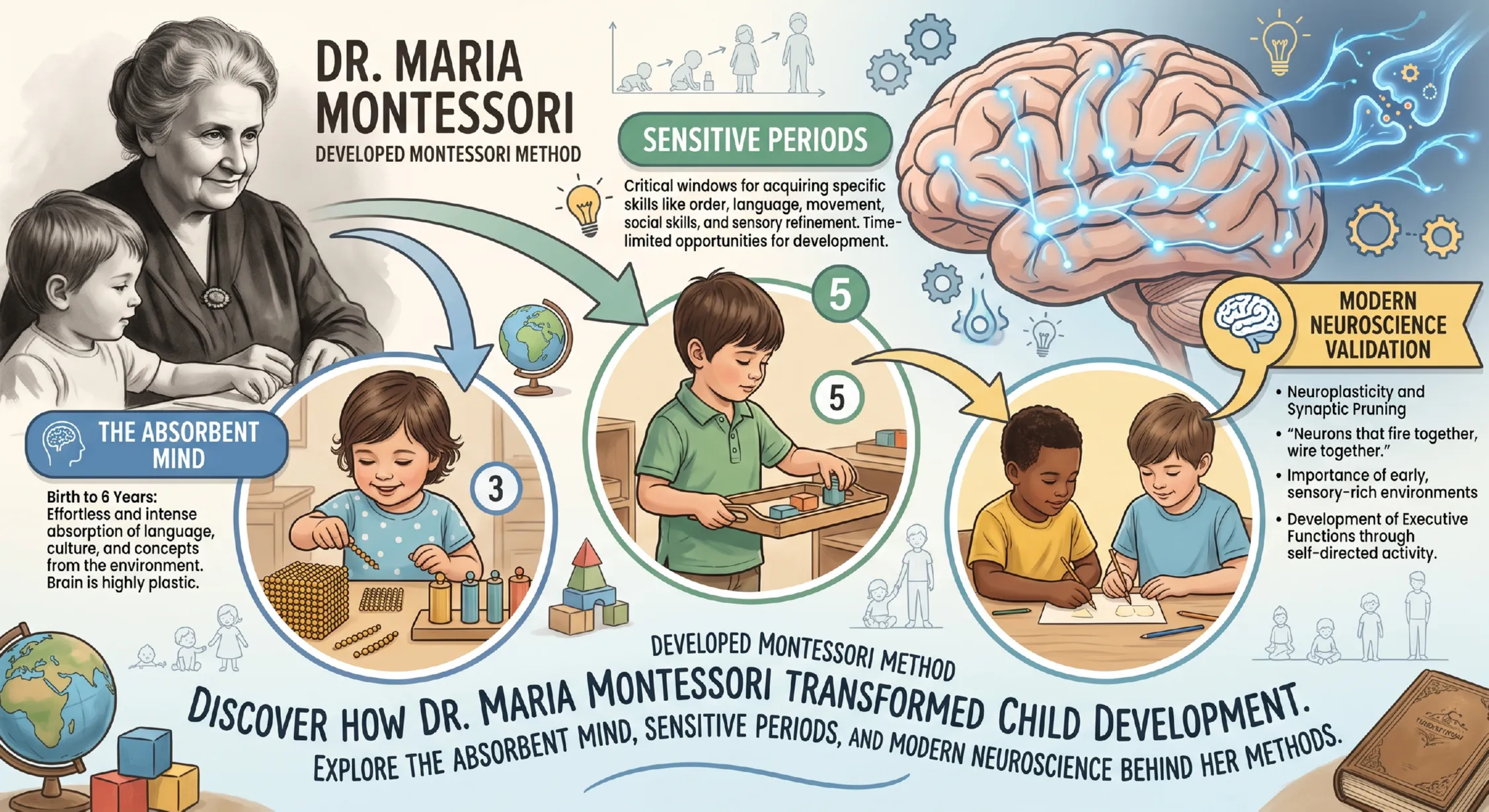 How Maria Montessori Influenced Child Development: Philosophy, Neuroscience, and Modern Education 1 How Maria Montessori Influenced Child Development